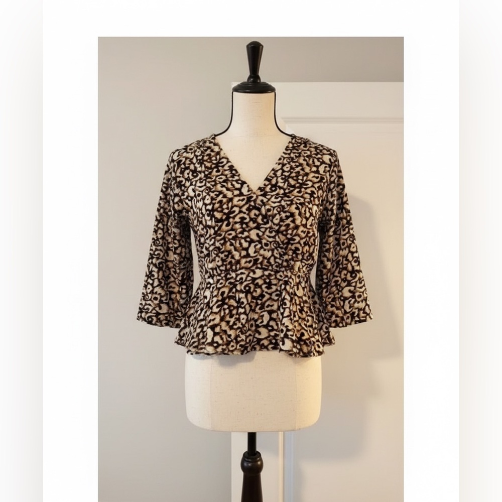 Chic Animal Print Blouse
